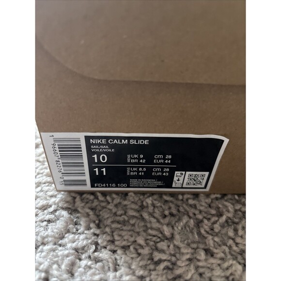 Nike Calm Slide FD4116 100 Men's Casual Sandals Sail Sail Slippers Sizes 10 New - Picture 2 of 6